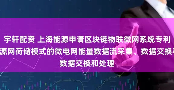 宇轩配资 上海能源申请区块链物联微网系统专利, 实现源网荷储模式的微电网能量数据流采集、数据交换和处理